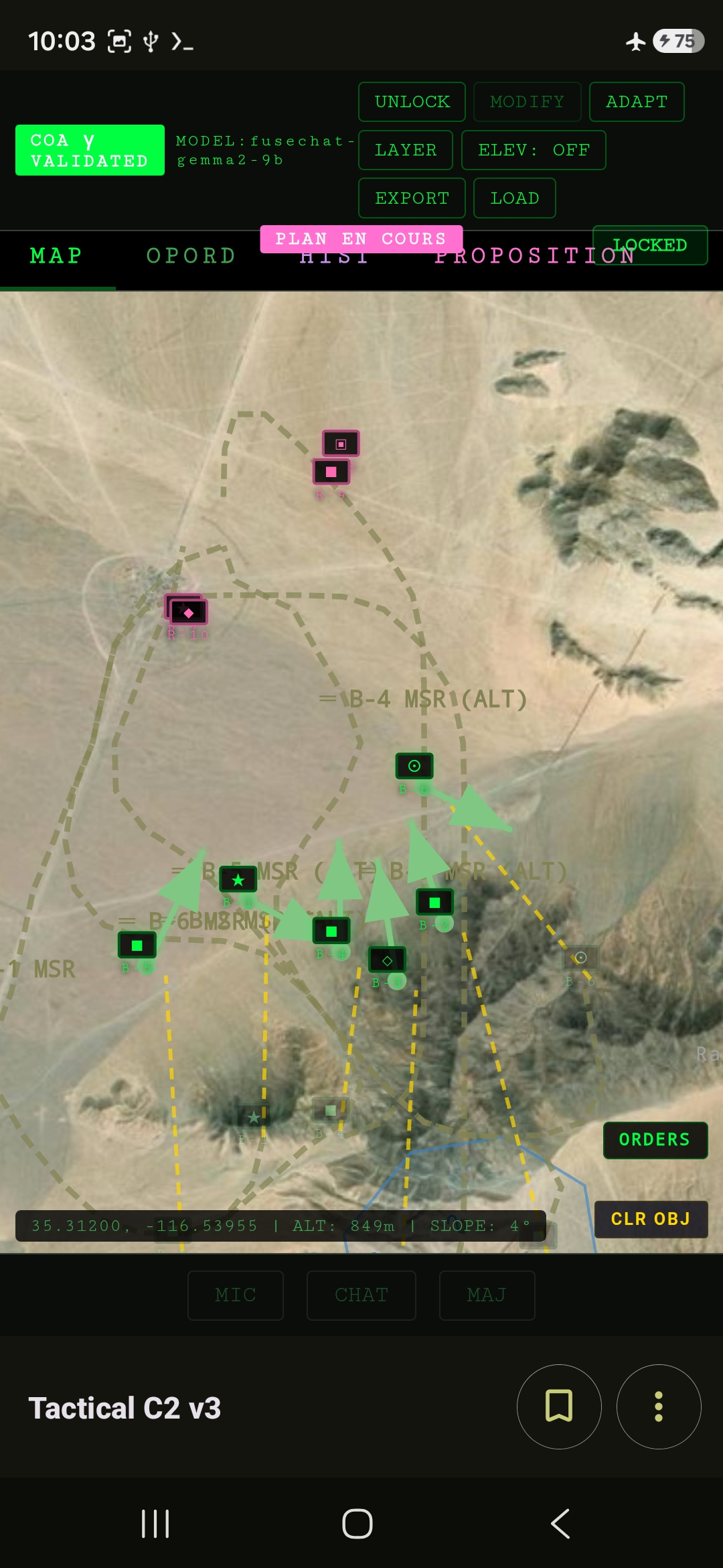 Tactical Map on Phone