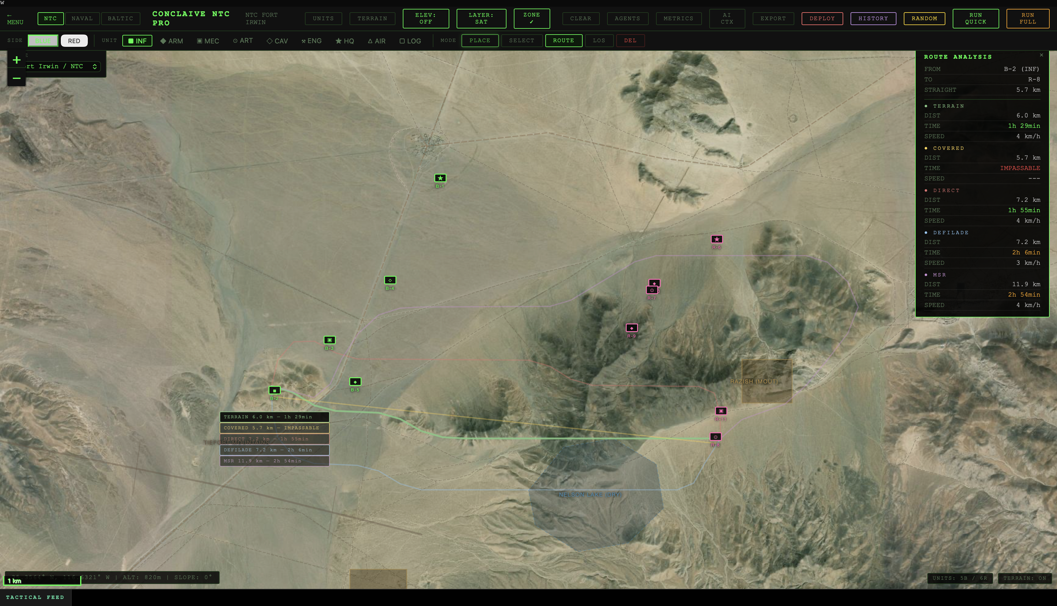 Multi-Route Analysis — NTC Fort Irwin
